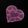 Caja de Joyería de Cuentas DIY Caja de Almacenamiento Transparente Rosa Corazón Mariposa Concha para Colocar Cuentas Banda de Goma Caja de Plástico