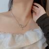 Collar con colgante de estrella de circón, delicado y dulce, para clavícula, para mujer, de lujo, de alta calidad y con luz blanca fresca.