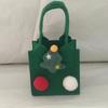 Bolsa de Fieltro Navideña Transfronteriza Estilo Tiktok, Bolsa de Fieltro Creativa para Regalo de Nochebuena de Dulces para Niños
