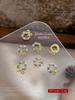 Guirlanda de Natal Joias Zircônia para Unhas Estilo Luxo Leve Diamante Laço Pérola Unha Diamante Acessórios de Unha Vestíveis Atacado