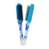 Peine enderezador en forma de V de aleación de aluminio transfronterizo, peine enderezador colorido resistente a altas temperaturas para peinado en salón de belleza