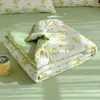 Colcha de Verano de Algodón Lavado Hilo Arrugado Clase a, Colcha de Verano Refrigerante de Algodón Seda Pluma, Colcha de Aire Acondicionado, Colcha Delgada Lavable a Máquina, Envío Transfronterizo