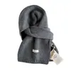 Bufanda Otoño e Invierno Nueva Lana Pura Cachemira Australiana 100% Color Puro Versátil Pareja Invierno Cálida Bufanda de Punto para Mujer