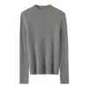 Suéter de Cachemira 2026 Otoño/Invierno Nuevo para Mujer Cuello Alto Medio Canalé Adelgazante Camisa Base Estilo Elegante Color Sólido Suéter Cálido