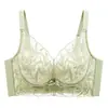 Sujetador Push-Up Pequeño de Encaje Bordado para Mujer, Grande Push-Up Anticaída, Reductor de Senos, Juego de Sujetadores sin Aros