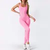 Mono de yoga acanalado nuevo con almohadillas en el pecho, ropa deportiva sin costuras para fitness y entrenamiento de Pilates de alta intensidad