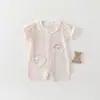 Roupas de Bebê, Macacão Curto de Verão Fino, Macacão Fofo Estilo Princesa para Meninas, Roupa de Verão para Sair