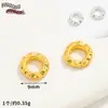 Estilo Chino Antiguo Chapado en Oro Aleación de Oro de 18K Goteo de Aceite Colgante Geométrico Cuentas Espaciadoras de Plata Material de Accesorios DIY