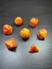 Conjunto de Dados Poliédricos D&D com Padrão de Mármore, Cores Misturadas, Transparente, D4D6D8D10D12D20 Lados, Tabuleiro Coc, Conjunto de Sete Peças