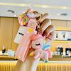 Llavero Colgante de Unicornio Genuino Muñeco Colorido Pareja Colgante para Bolso Llavero para Llaves de Coche Exquisito Pequeño Regalo Joyería