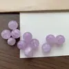 Pedras Naturais de Ametista Soltas Contas Individuais Cabelo de Coelho Roxo Brasileiro Cristal Boliviano Pedras Soltas DIY Versátil Acessórios de Contas Redondas