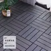 Piso de Madeira Plástica para Interior e Exterior Impermeável Varanda Terraço Pátio Jardim Anticorrosivo Madeira Fácil de Instalar Encaixe Piso de Madeira Plástica