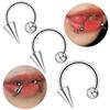 Anel de ferradura de cone pontudo, titânio, aço inoxidável, anel de lábio, unha de lábio, personalidade, punk, piercing de punção, joia, anel C, fronteira cruzada