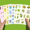 Gran Venta Pegatinas Planas Base Sal 8 Hojas/Set Lindas Estilo Ins Dibujos Animados Frescas Diarias Pegatinas Planas Impermeables Decoración