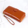 Carteira Nova Feminina Longa com Zíper e Fivela Grande Capacidade Multi-Compartimento para Cartões Bolsa para Cartões Bolsa Tudo-em-Um Bolsa de Mão Venda Quente