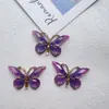 Nueva mariposa acrílica de color degradado, mariposa de dos colores, carcasa para teléfono móvil, agujero para zapatos, accesorios