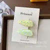 Presilha de Cabelo Xadrez Floral Doce Estilo Coreano 2026 Fofa para Crianças Franja Lateral Desfiada Presilha Versátil Acessórios de Cabelo