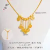 Colar com Pingente de Borla Olho de Gato Moeda de Ouro Antiga Corrente para Clavícula Colar de Contas da Sorte Moeda de Cobre para Mulheres