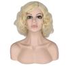Moda de comercio exterior europea y americana Peluca dorada de Marilyn Monroe para mujer, pelo corto rizado, retro, para actuación en estudio