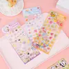 Pegatinas de Vidrio de Dibujos Animados Lindas para Niñas Pegatinas Estéreo para Niños Estéreo Estampado en Caliente Pegatinas de Música Decorativas Creativas DIY