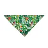 Baberos Navideños Personalizados para Mascotas, Bandanas para Perros, Bufandas y Cuellos Estampados de Poliéster Puro para Gatos para Exportación Transfronteriza
