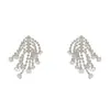 Brincos de Franja com Diamante de Fogos de Artifício Design Retrô para Mulheres, Luxo Leve, Brincos Personalizados de Alta Qualidade, Brincos da Moda e Versáteis Atacado