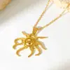 Colar Pingente Exclusivo de Aço Inoxidável Transfronteiriço Moda Europeia e Americana Feminino Corrente de Suéter 18K Joias Versáteis da Moda Atacado