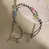 Colar de Cachorro Colorido Pequeno ~ Corrente de Clavícula com Contas Estilo Ins para Meninas Doces Acessórios de Colar Brincalhões e Fofos