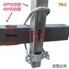 Abraçadeira em U cruzada para tubo, fivela quadrada para tubo quadrado, fivela quadrada, conector de tubo galvanizado, abraçadeira de fixação para tubo de aço quadrado 25/30