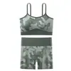 Venda Direta da Fábrica Popular Transfronteiriça Esportes Yoga Camuflagem Costas Bonitas Alça de Cor Contrastante Controle da Barriga Levanta Bumbum Modelagem Corporal Conjunto de Roupa Íntima