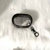 Bolsa de Armazenamento Transparente com Bolso Interno Visível, Bolsa de Viagem para Bonecas, Essenciais de Viagem, Bolsa de Armazenamento de Cosméticos Oval à Prova de Poeira 10cm