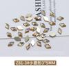 Nova broca de unhas de champanhe Venda por atacado vidro em forma de diamante plano especial Internet celebridade pequeno amor diamante gota de água decorações de unhas