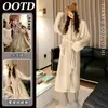 Roupão de veludo coral para outono e inverno para mulheres, fofo, estilo 'ins' pequeno Chanel, com adição de flanela espessa e felpuda, roupa de casa, pode ser usada fora