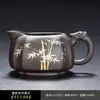 Taza de Ceremonia de Arcilla Púrpura con Asa, Juego de Té Kung Fu de Loto Cerámico para el Hogar con Taza de Ceremonia y Mar de Té