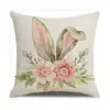 Venta Caliente de Pascua Funda de Almohada de Conejo Nórdico Oficina Sofá Funda de Cojín de Lino Transfronterizo Decoración del Hogar Modelo Nuevo