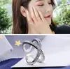 Anillo nuevo europeo y americano anillo de cruz dedo índice anillo de moda japonés y coreano nudillo personalidad de estudiante joya de mano simple