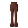 Pantalones Acampanados Cepillados de Amazon Cintura en Forma de V Pantalones Deportivos Ajustados Moldeadores de Cintura Alta Pantalones Deportivos Melocotón