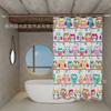 Cortina de Baño Peva Transfronteriza para Ducha Impermeable y Antimoho Cortina Divisoria Sin Taladro Barra Telescópica Cortina de Puerta de Separación Seco y Húmedo Ahora