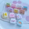 Mini Estéreo Bolsa de Pan Accesorios de Resina Creativos Hechos a Mano DIY Pegamento de Crema Funda para Teléfono Móvil Llavero Material para Joyería