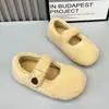 Elegantes y modernos zapatos Mary Jane para mujer, nueva colección otoño/invierno 2026, versátiles, cómodos, que aumentan la altura, forrados de felpa, cálidos zapatos de algodón, zapatos mullidos