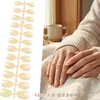 Adesivos de Nail Art de Comércio Exterior Mais Vendidos, Cor Nude Transparente, Cor Sólida, 24 Peças, Tamanhos Variados, Pontas de Nail Art Usáveis, Atacado