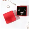 Caja de Papel para Empaque de Joyería Coleccionable con Logo Estampado en Oro, Caja de Regalo, Anillo con Caligrafía, Colgante, Pulsera, Caja de Almacenamiento con Tapa y Base