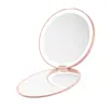 Nuevo Espejo de Maquillaje Plegable con Luz, Recargable, Espejo de Tocador LED Portátil de Doble Cara, de Mano, Regalo con Iluminación Ajustable