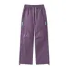 Pantalones de pierna ancha de cintura alta, cortavientos y cálidos para otoño, color liso, versátiles, clásicos, disponibles en varios colores, cordón ajustable, pantalones largos duraderos