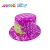 Sombrero de Copa de Impresión de Año Nuevo Tarjeta Plástico PVC Sombrero Fiesta de Año Nuevo Impresión Personalizada logo Fábrica Directa