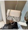 Bolso bandolera de cadena estilo occidental coreano 2024 Nueva moda nicho hombro bolso cuadrado pequeño celebridad de internet explosivo bolso para ir al trabajo