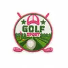 Nuevo Parche de Tela Bordado de Bola de Golf Rosa de Dibujos Animados Serie Deportiva Accesorios para Ropa Parche Bordado Parche Listo para la Venta
