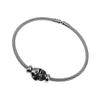 Joyería de mano de acero inoxidable metálico calavera impermeable resistente al desgaste no se decolora fútbol viajero apertura elástica pulsera mujeres