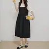 Estilo coreano transfronterizo talla grande ampliado cuello recto algodón delantal cocina horneado floral arte de uñas ropa de trabajo