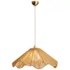 Lámpara colgante de cuerda de cáñamo retro japonesa estilo wabi-sabi para casa de huéspedes, restaurante, sala de estar, dormitorio, sala de té, lámpara de sombrero de paja tejida a mano inspirada en Zen